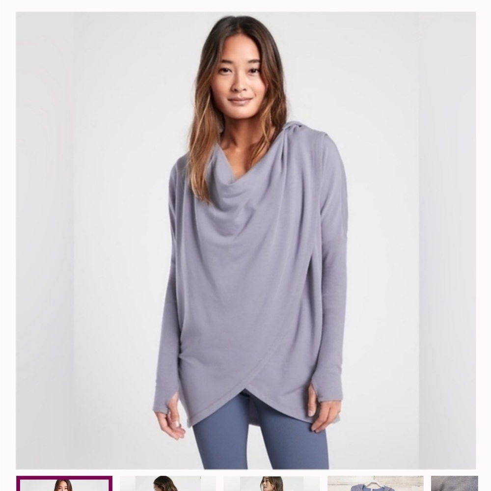 Athleta Like New Purana Wrap Sweatshirt in Lilac Purple